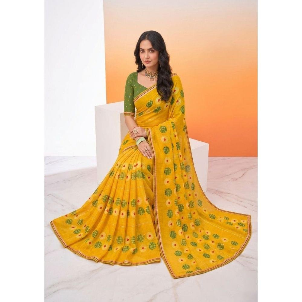 Yellow Saree - Image 4