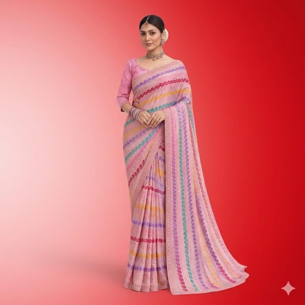 Pink Saree
